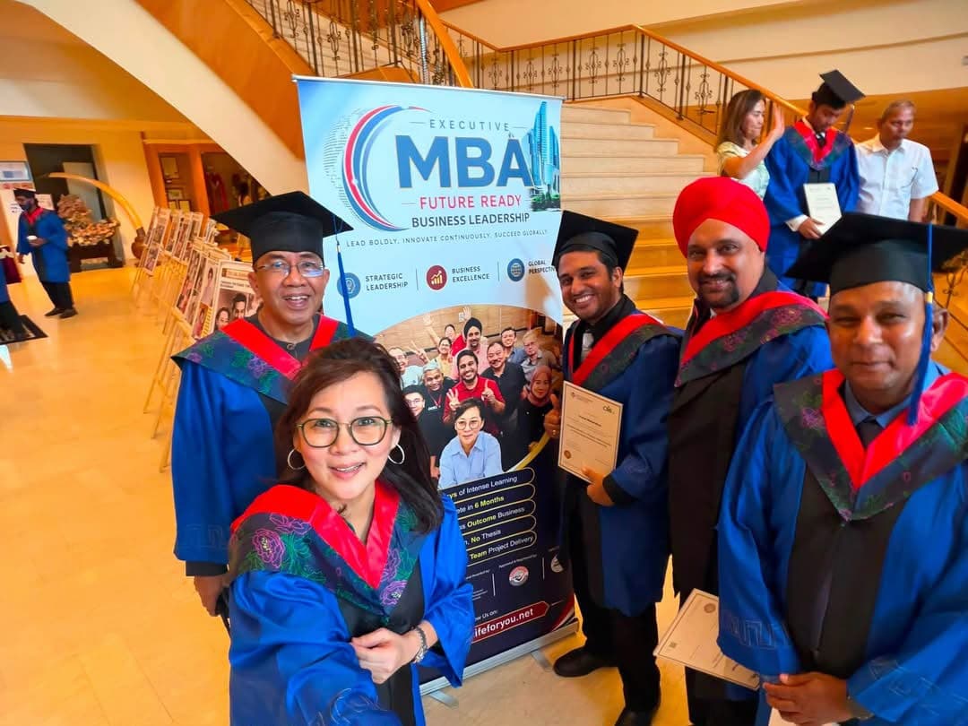 Future Ready Executive MBA graduates with their certificates